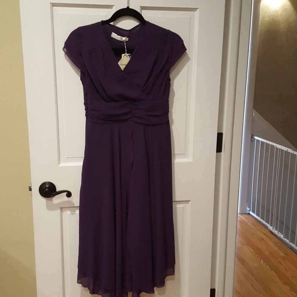 Liang Liang Purple layered dress